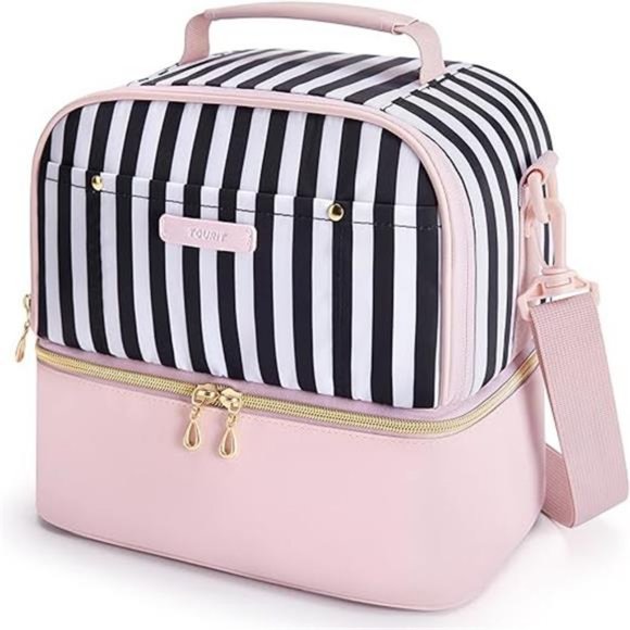Women Double Deck Lunch Box Insulated Lunch Cooler for Women Men Work - Picture 7 of 7